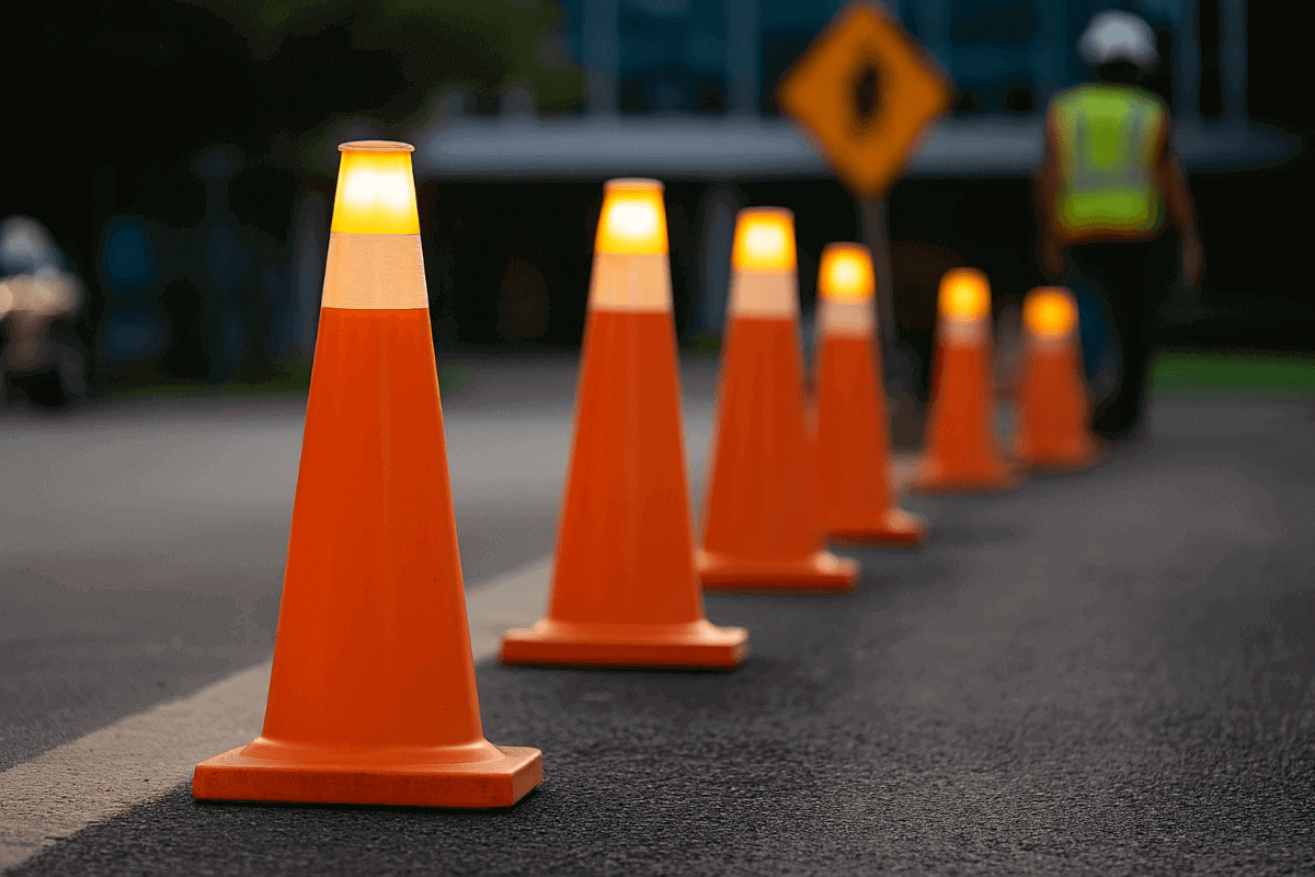 Conos viales con luz LED: 3 ventajas que ofrecen en seguridad