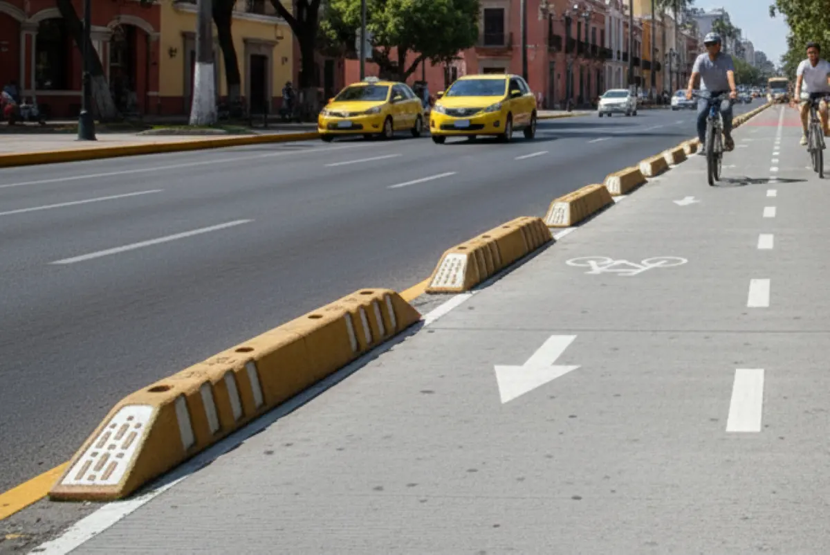 ¿Qué tipos de delimitadores viales se usan en ciclovías?